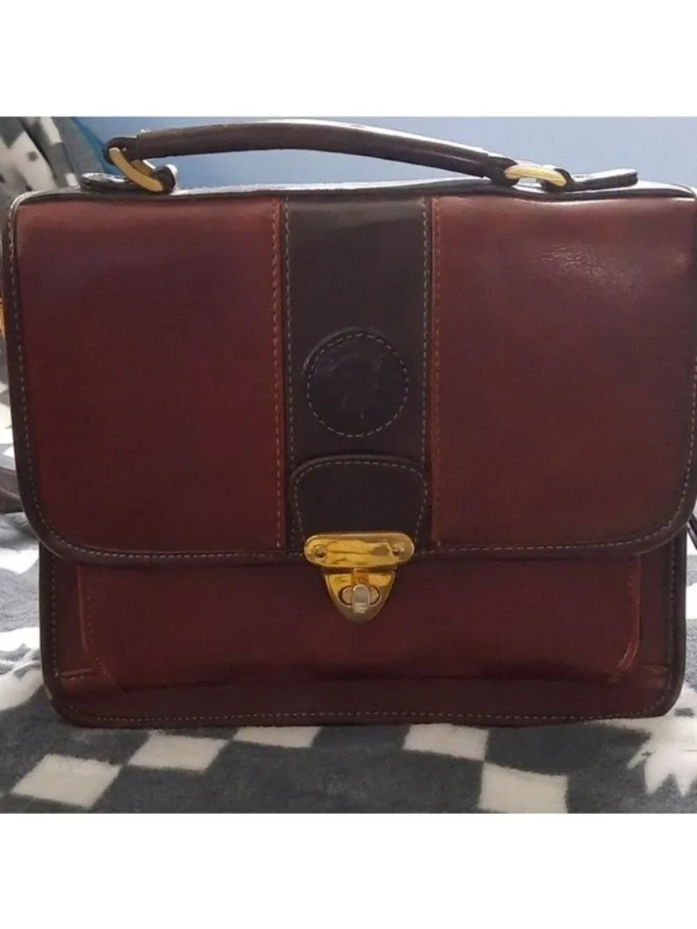 Rina Rich Vintage Red Hard Leather Accordion Crossbody Handbag Messenger Bag Y2K